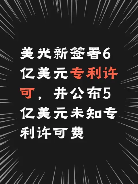美光最新公布“6+5”亿美元专利许可费支出